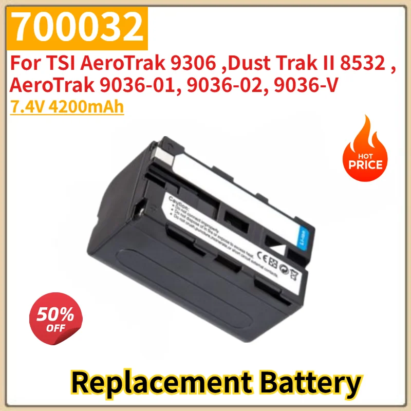 700032 Battery for TSI AeroTrak 9306 ,Dust Trak II 8532 , AeroTrak 9036-01, 9036-02, 9036-V Replacement Battery 7.4V 4200mAh