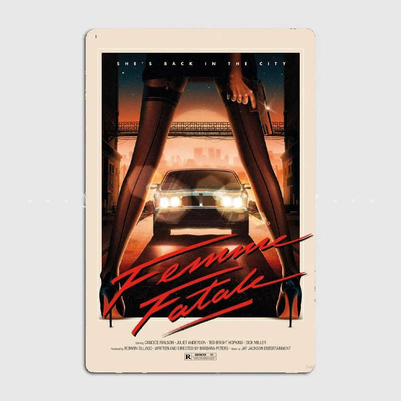 

Femme Fatale Vintage Rretro Poster Metal Sign Club Custom Bar Bedroom Indoor Decor Posters Home Wall Decor Room Decoration