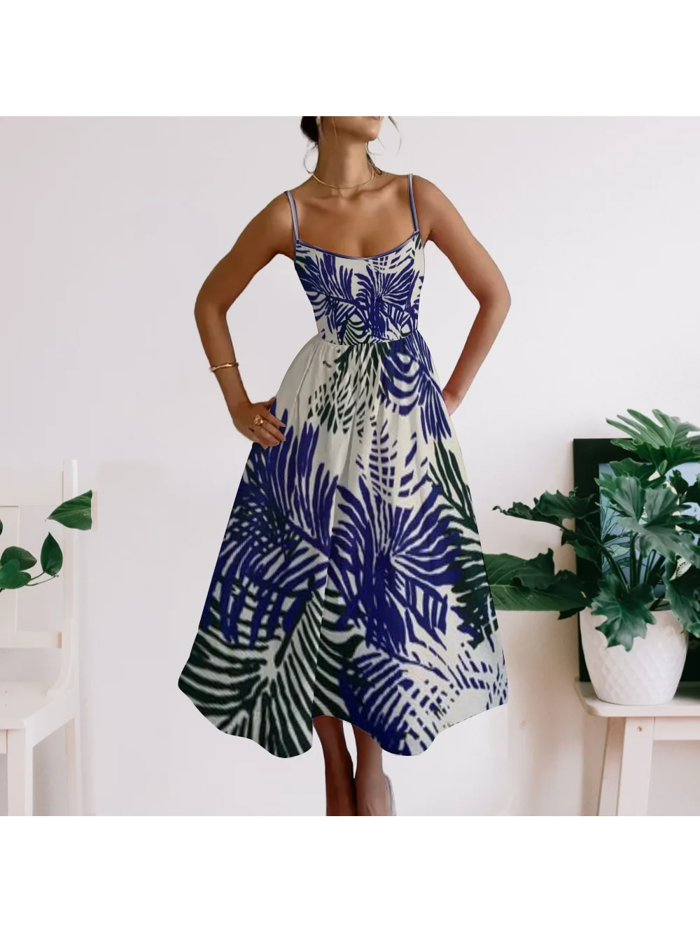 New Hawaiian Fashion Vest Skirt Tight High Waist Sleeveless Dress European And American Women's Clothing Luxury High Quality