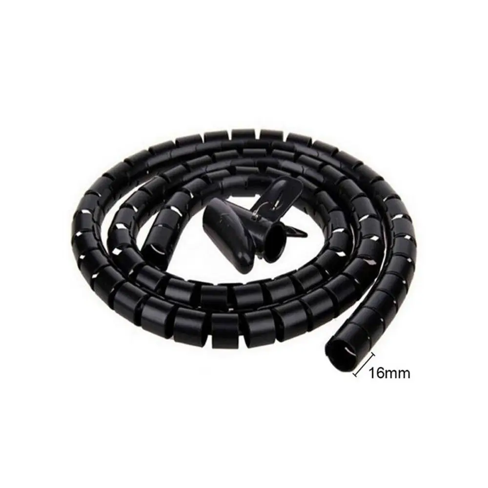 8/10/16/22/28mm HDPE 1.5m Length Management  Wire Organizer Cord Protector Cable Holder Flexible Spiral Tube