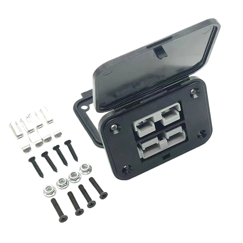 1Set 50A Battery Quick Connect Disconnect Connector 6 To 12 Gauge Battery Disconnect Battery Cable Connector With Waterproof Pad