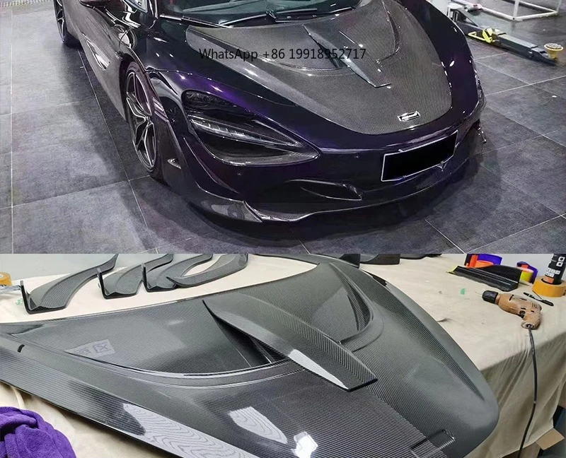 

Suitable For 720s Novitec Style Dry Carbon Hood High-Quality 720s Dry Carbon Hood Luxury Quality 1:1 Fitting