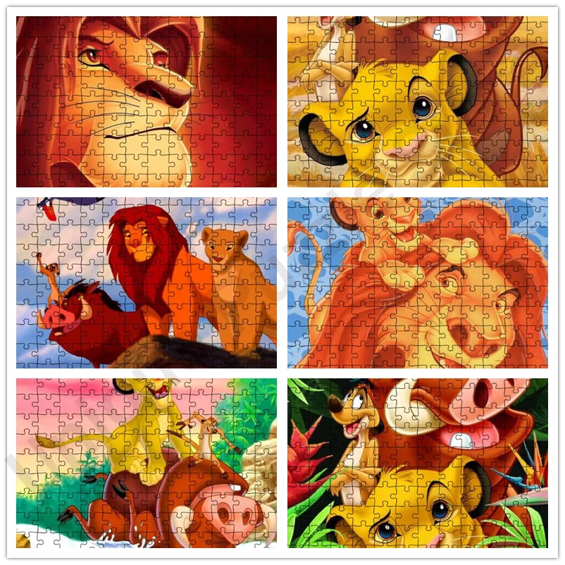 

1000 Pieces Paper Jigsaw Puzzles The Lion King Puzzles Educational Intellectual Decompressing Diy Large Puzzle Game Toys Gift