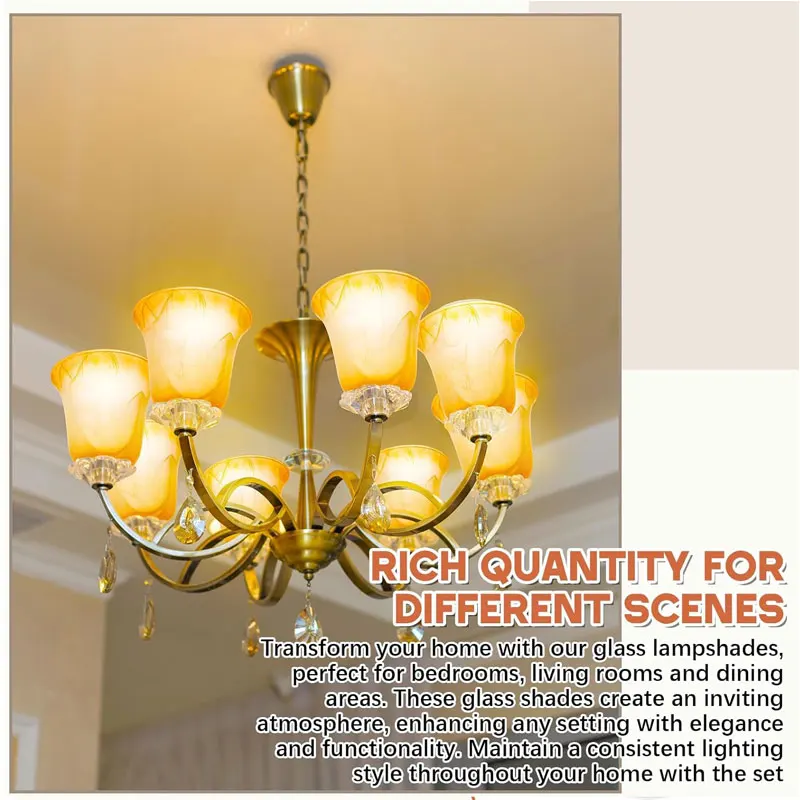 Bell‑Shaped Alabaster Glass Shade Replacement Globe,2‑1/8