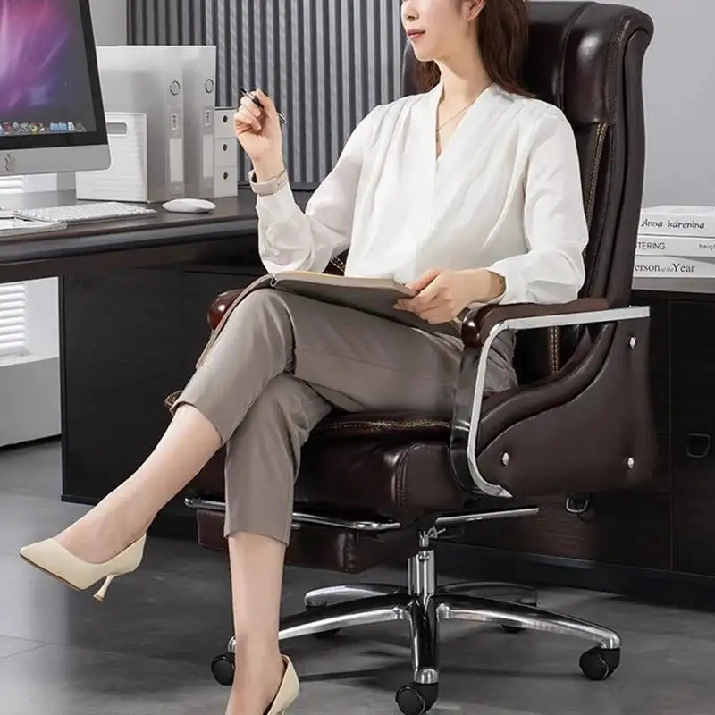 

Footrest Wheels Backrest Office Chair Rolling Lightweight Modern Conference Office Chair Student Mobilya Library Furniture