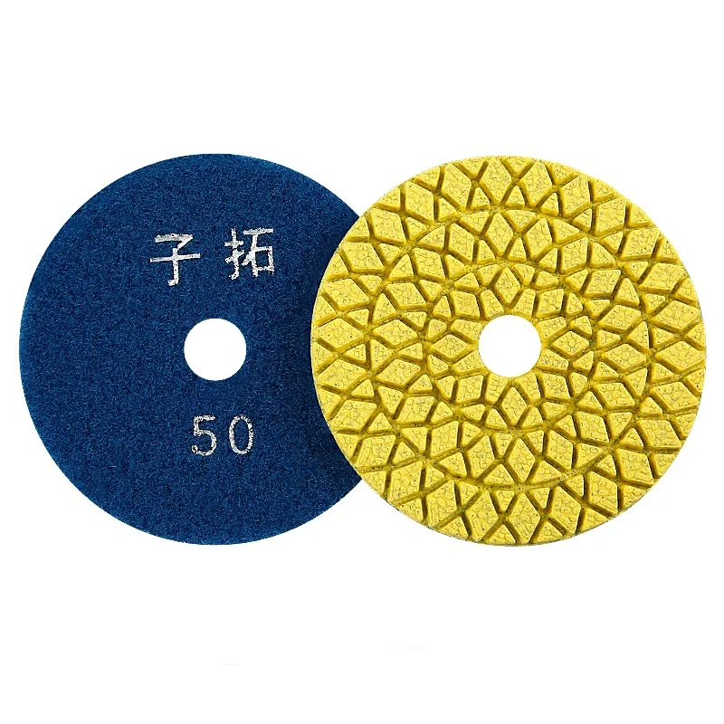 7-teiliges Set 4 Zoll 100mm Diamant-Harz-Polierpads Nass-Schleifscheibe zum Schleifen und Polieren von Stein, Granit, Marmor, Keramikfliesen – Detail 10