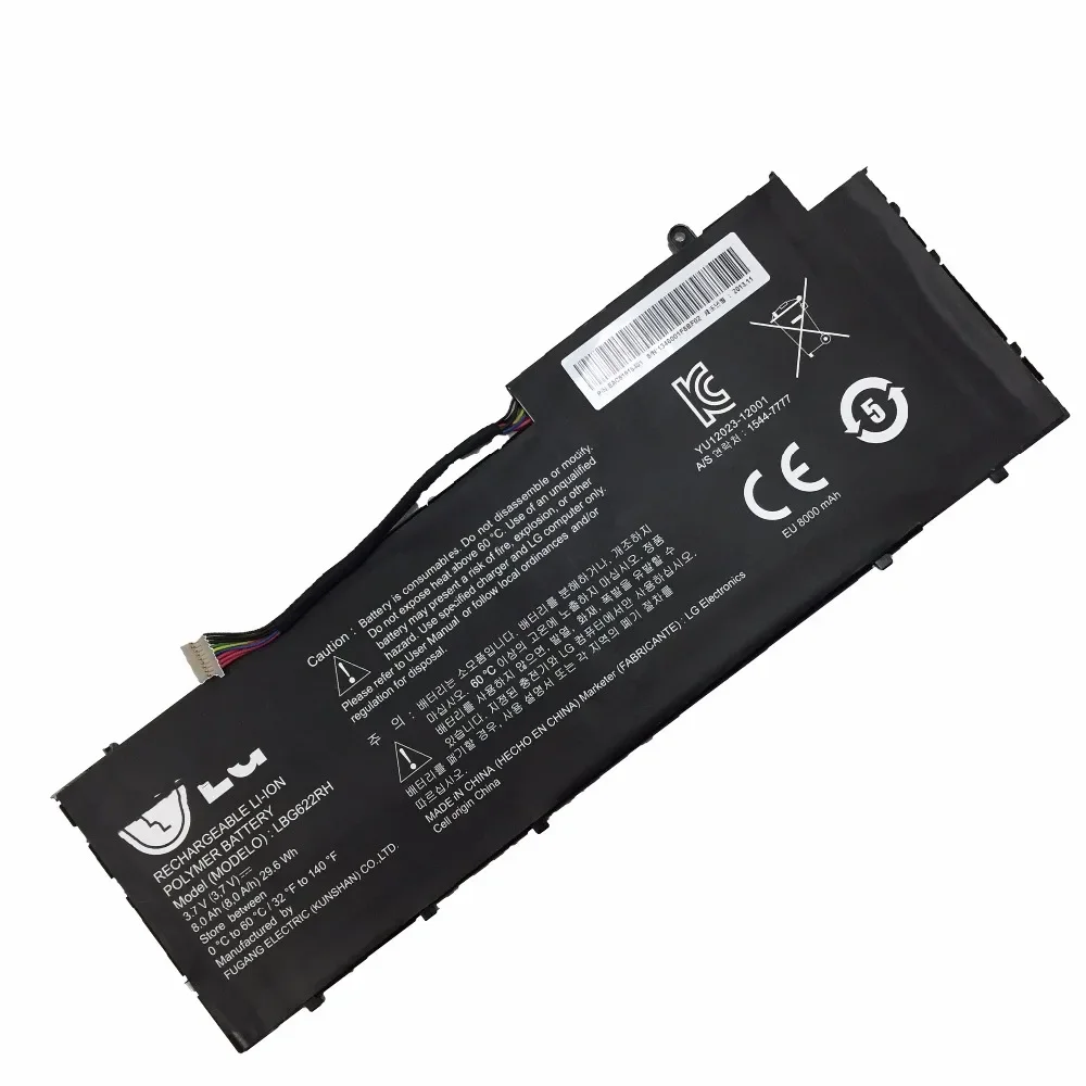 Imagem -02 - Bateria Original do Portátil para lg Xnote Série Lbg622rh 3.7v 29.6wh 8000mah Novo