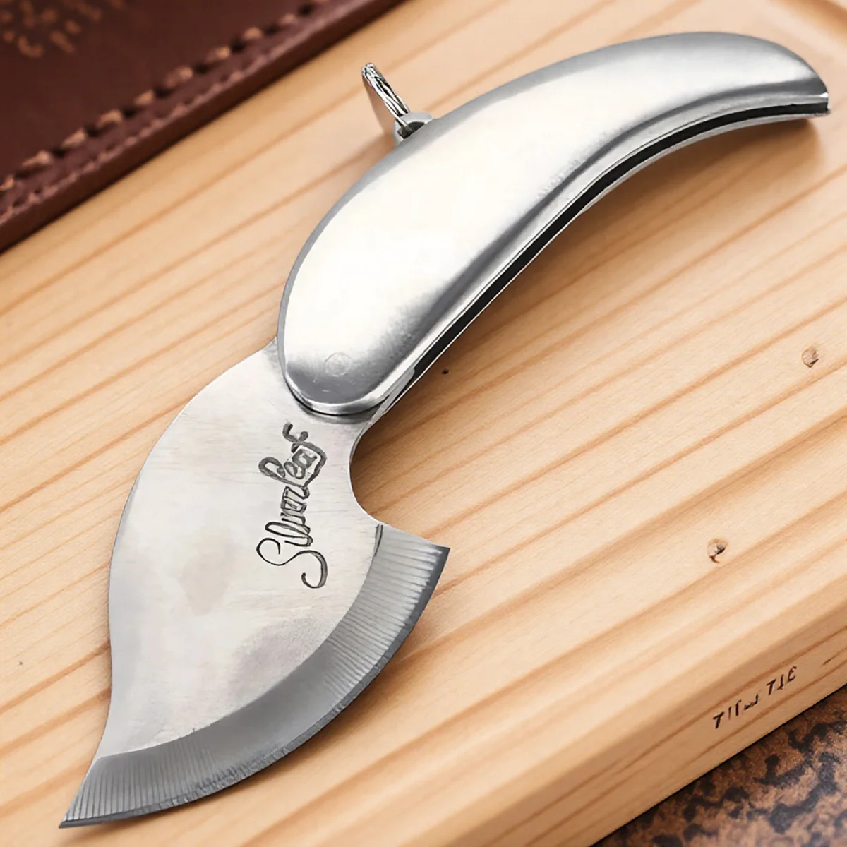 1pc prata aço inoxidável dobrável bolso faca chaveiro afiado ferramenta ao ar livre acampamento caminhadas engrenagem presente para homens equipamentos de sobrevivência