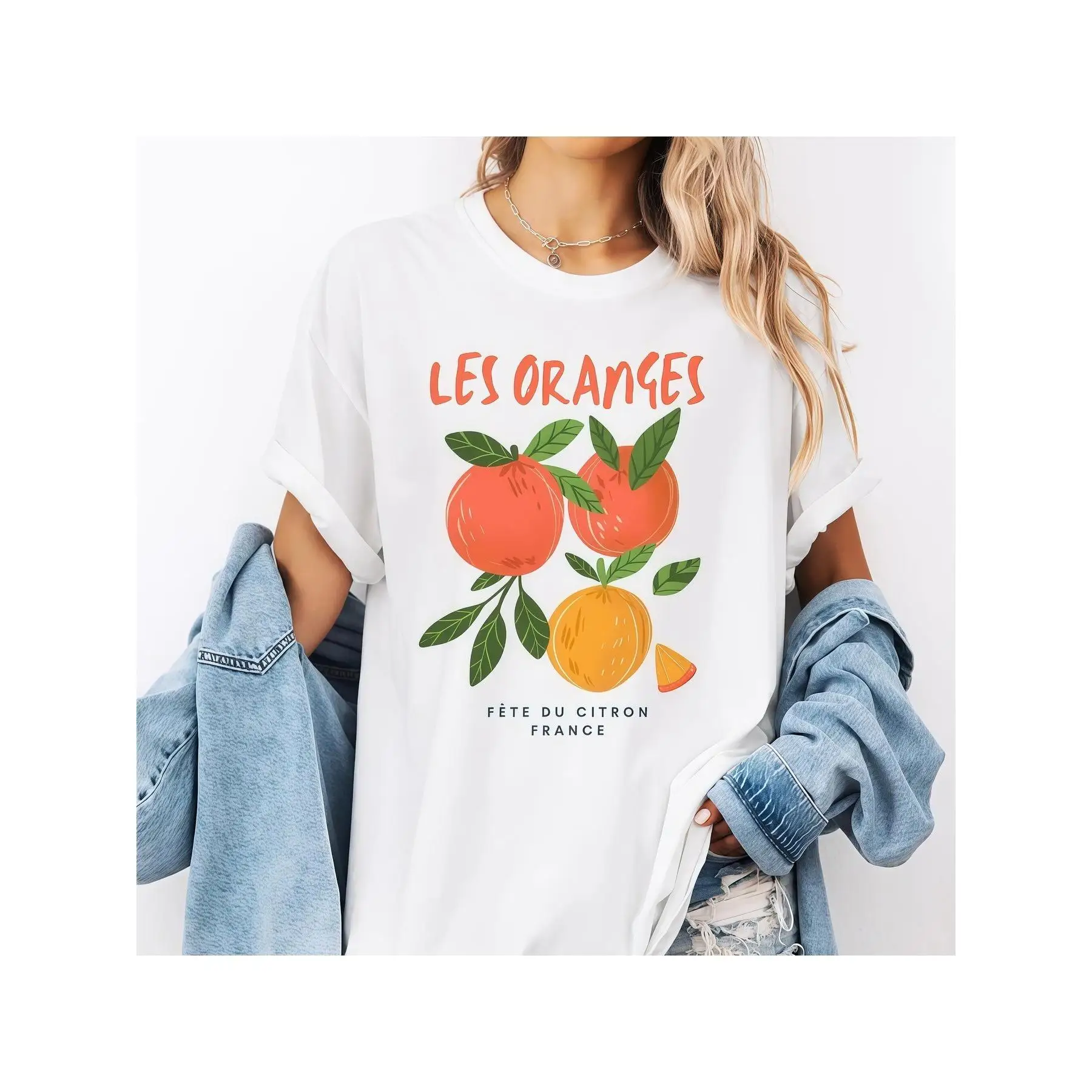 

"Menton Fête du Citron T-Shirt for Women | French Oranges Graphic Tee | Vintage Summer Vacation Gift"