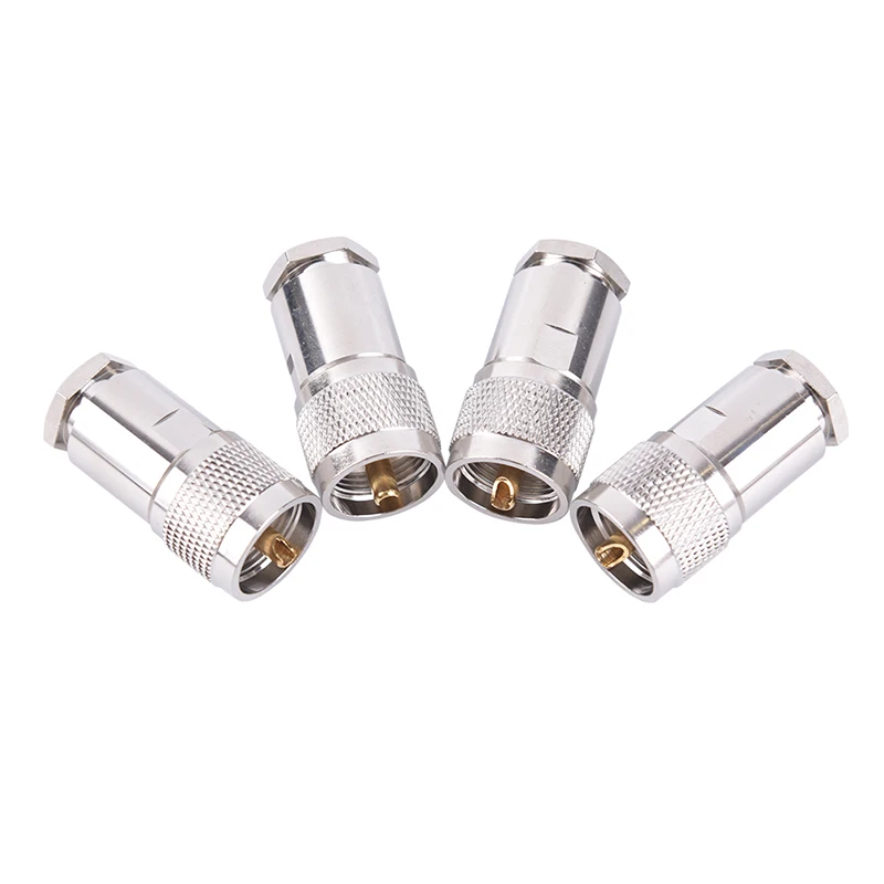 Hot Sale UHF male Plug PL259 clamp for RG8 RG165 RG213 7D-FB cable RF connector