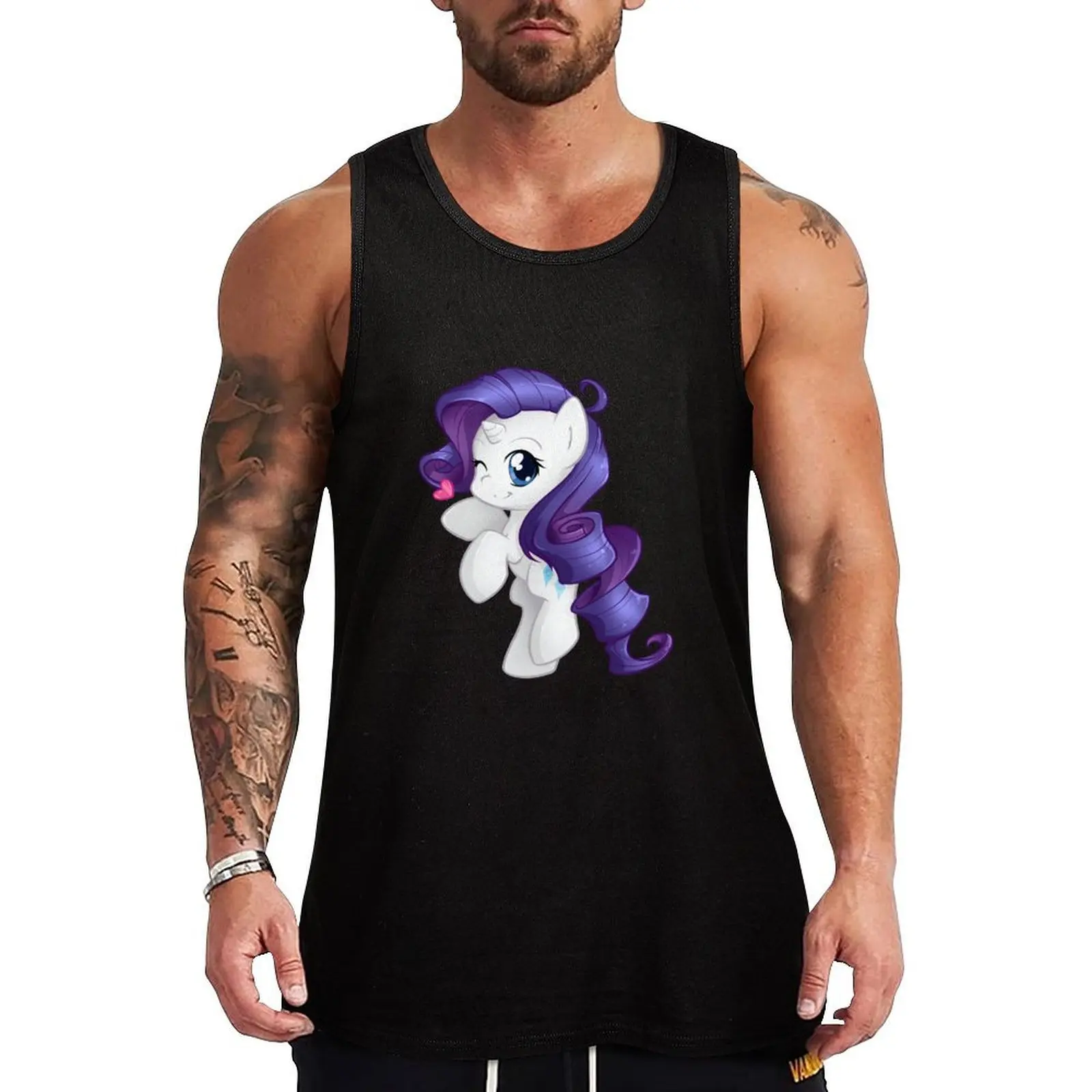 

Chibi Rarity Tank Top man vest Bodybuilding clothing man anime gym Bodybuilding shirt