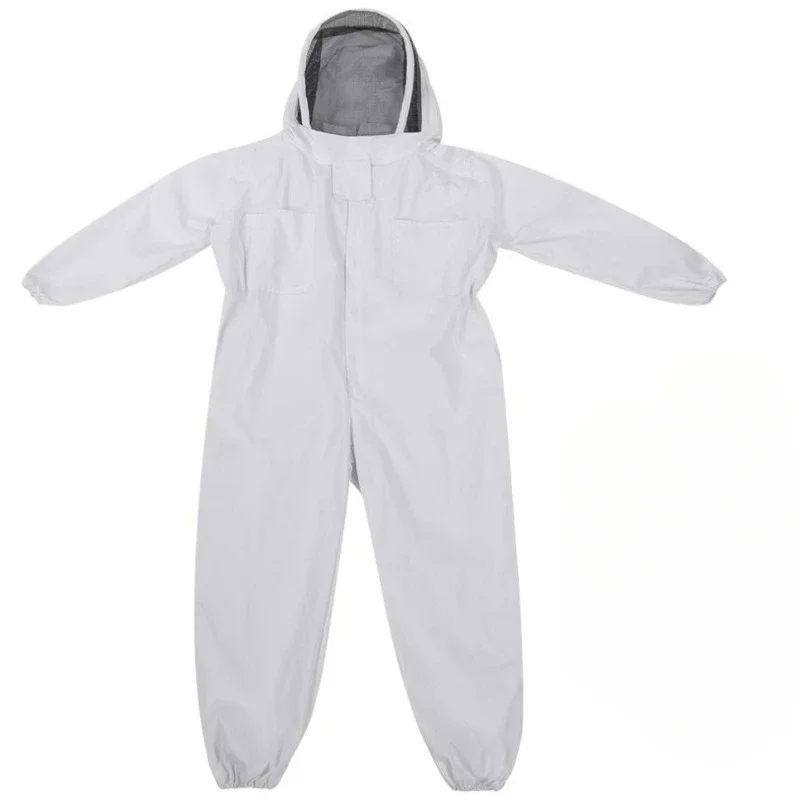 PT-007-1 Beekeeping Equipment Thickened White Conjoined Space Suit Anti Bee Sting 3 Sizes