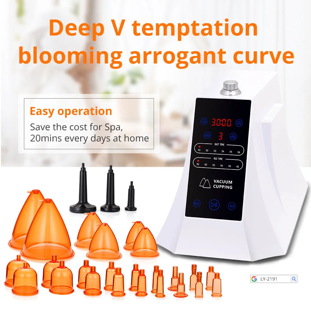 

Vacuum Butt Lift Machine Breast Lift Buttocks Enhancement Equipment With Cup Vacuum Therapy Lifting Colombian for Beauty Machine