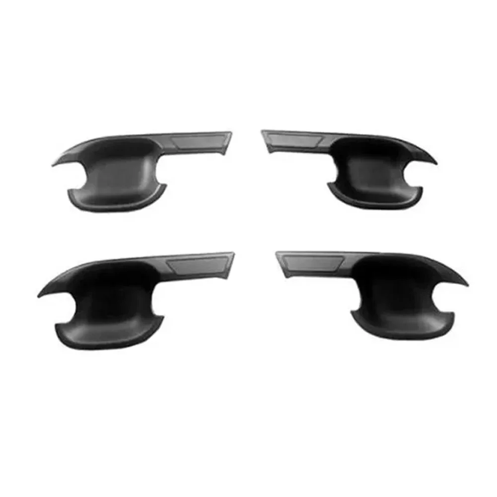 Exterior Cover Trim Door Bowl Stickers Color: Matte Black ABS Material Direct Replacement Long-lasting Protection