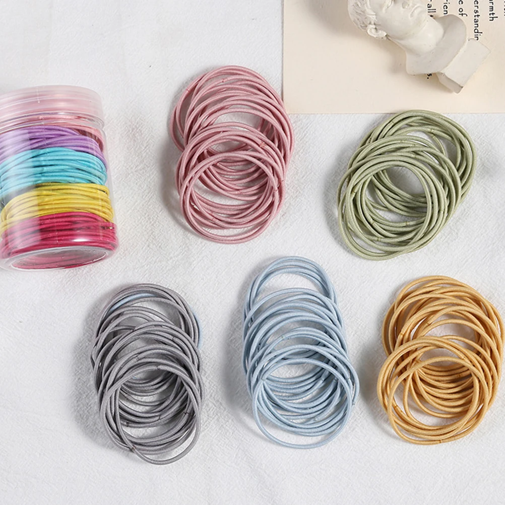 

4 Pcs Colorful Nylon Hair Bands Set of Head Rope for Women Simple Stylish Daily Wear Easy Match Outfits Great Gift