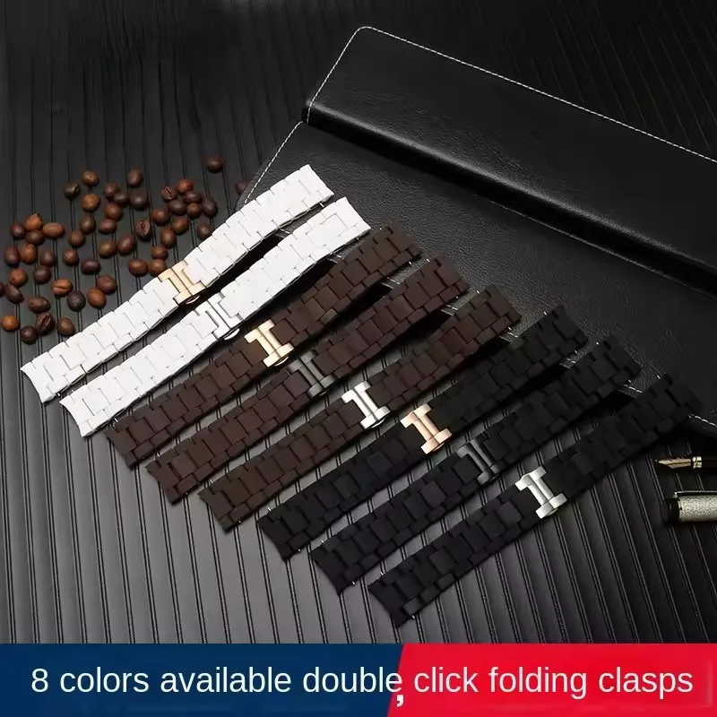 Silicone Rubber Clad Steel Watchband Watch Chain for Armani Bracelet AR5889/5890/5905/5920/5906 Men 23mm and Women 20mm Straps