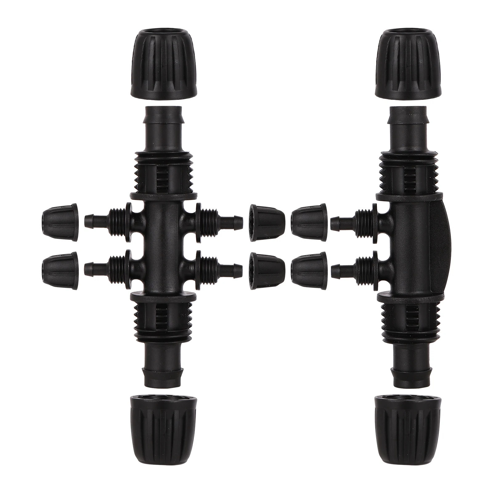 16mm To 4/7mm Tubing 4/6-Way Connector Garden Flower Irrigation Water Adapter PE Pipe To 1/4'' Micro Hose Fitting Joint 5Pcs New image 5