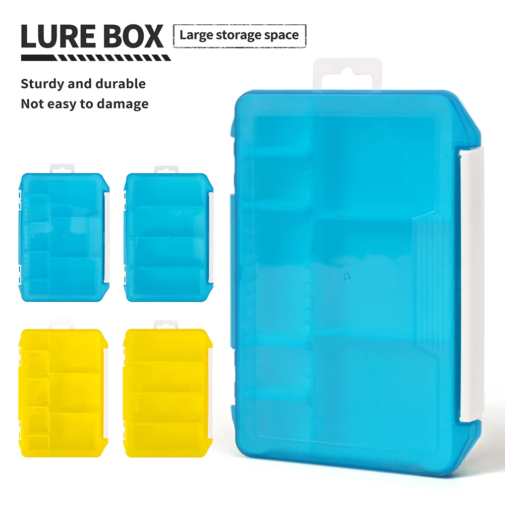 1pc Lure Box Inline Four Grids Fishing Tackle Lure Boxes Plastic Storage Organizer Box With Removable Tools Divider Equipment