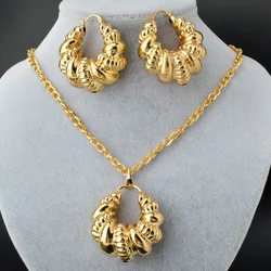 Sunny Jewelry Fashion African Earrings Pendant Big Jewelry Sets Women Girl Large Light Style For Wedding Party Trendy Gifts