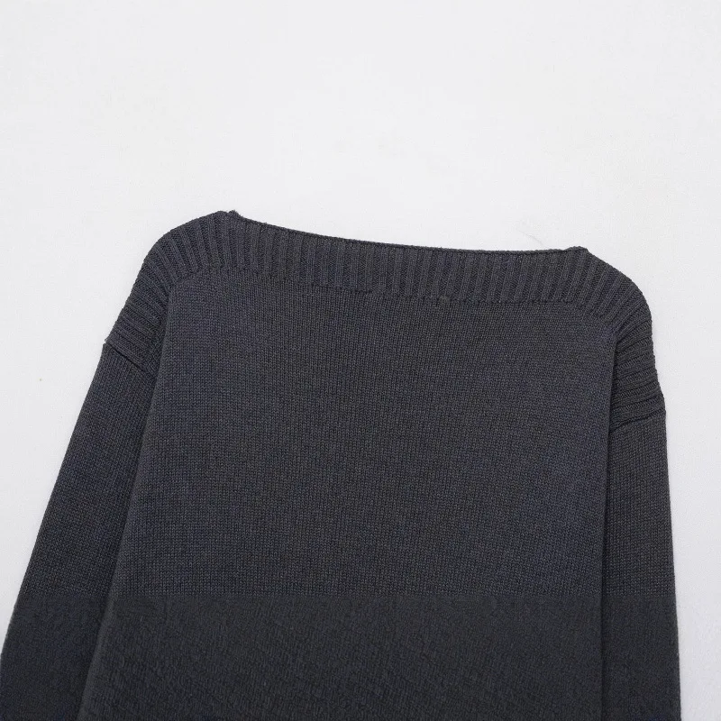 패셔너블한 니트 스웨터 원숄더 디자인 가을 신상 여성 의류 편안한 루즈핏 롱...