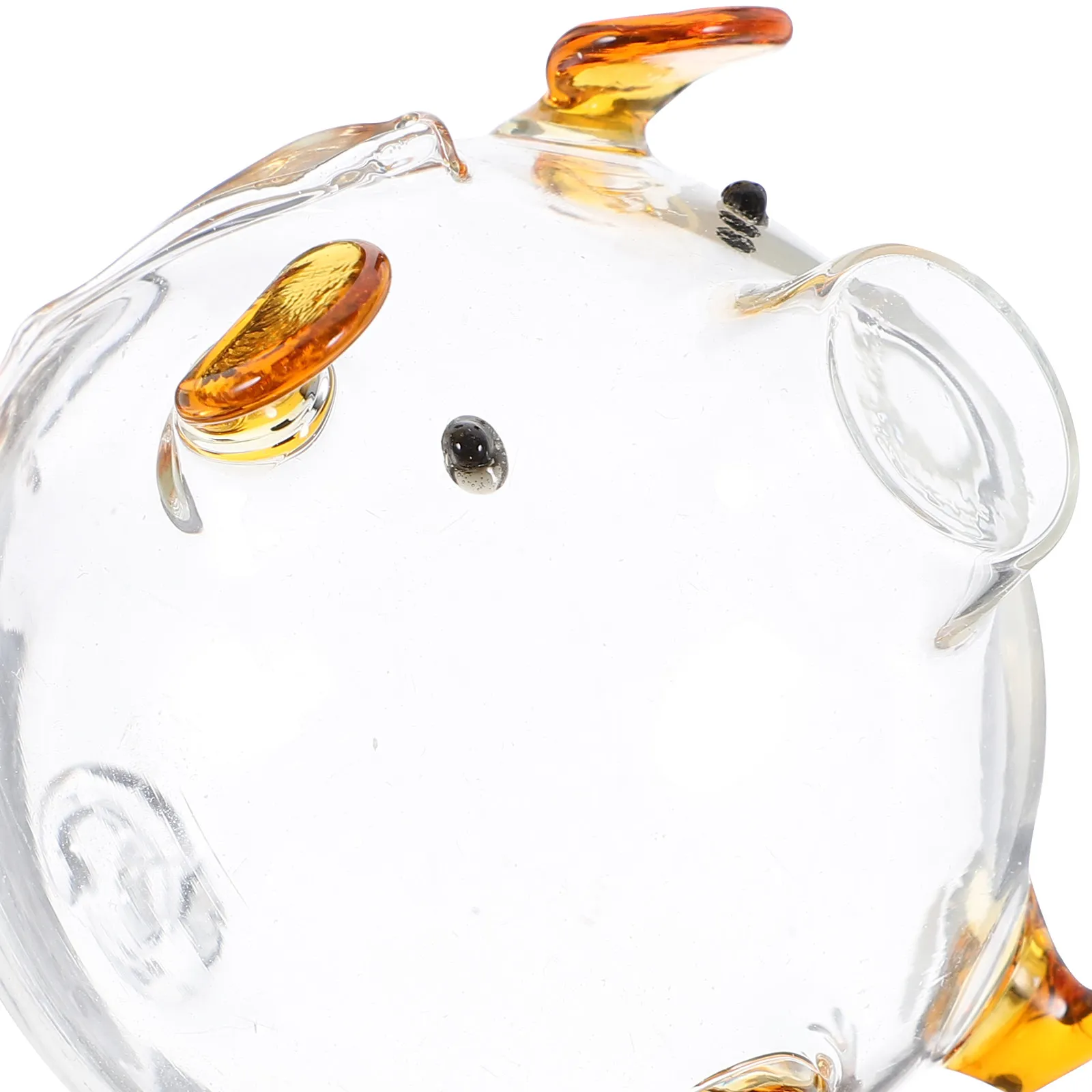 Transparent Glass Piggy Bank Large Capacity Pig Shaped Coin Box Decorative Money Saving Jar for Kids Adults