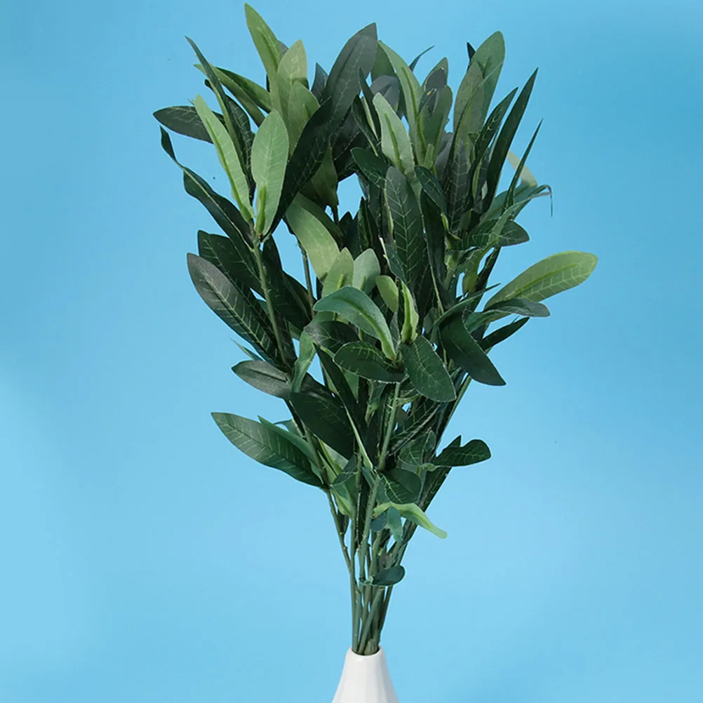 

2Pcs Elegant Olive Branches Desktop Decoration Lightweight Plastic Plants for Cozy Home Vibe