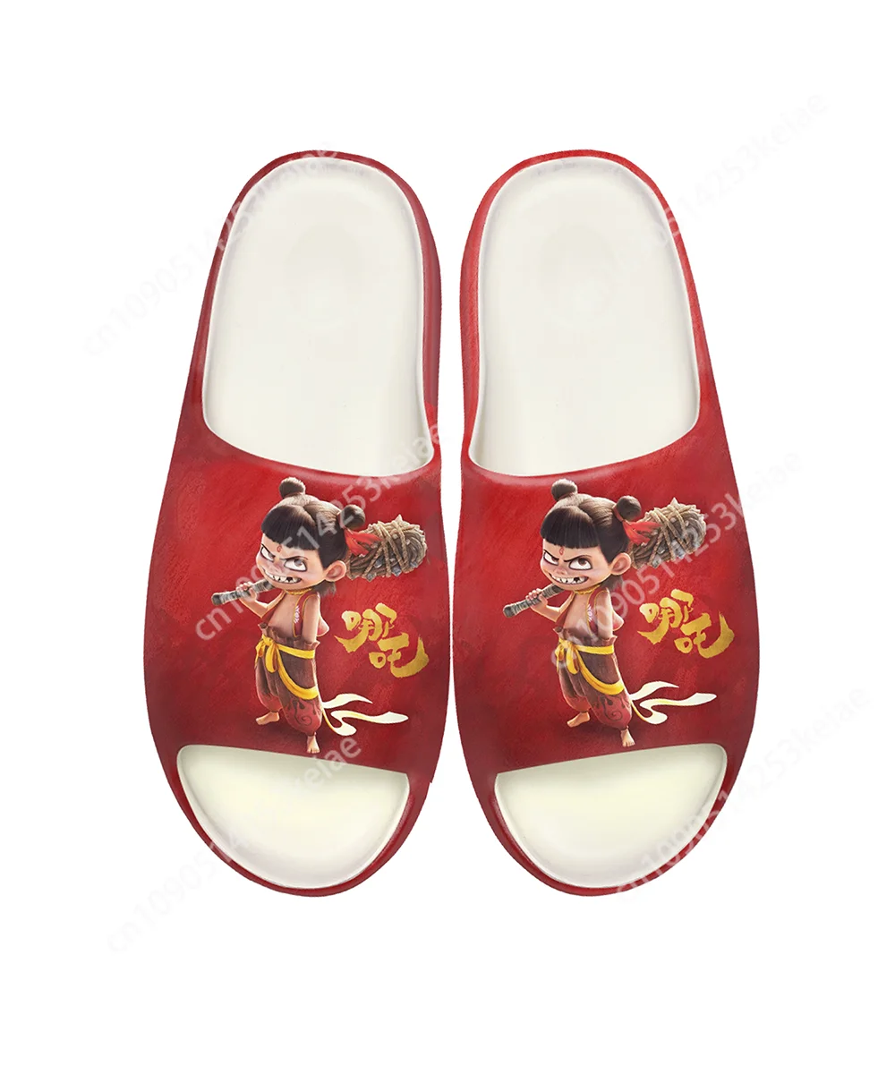 

Nezha 2 Devil Boy Conquers The Dragon King Тапочки Мужские женские подростковые домашние сабо для ванной комнаты на заказ Водная обувь на сандалиях Обувь