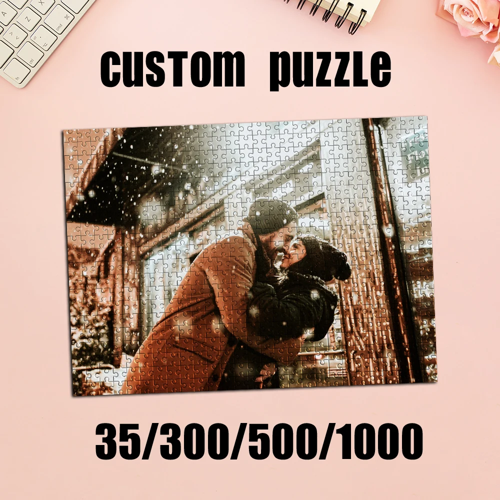 35/300/500/1000pcs Personalized Custom Photo Puzzle family photo Customize Pet Day Pet Lovers' Birthday Gifts