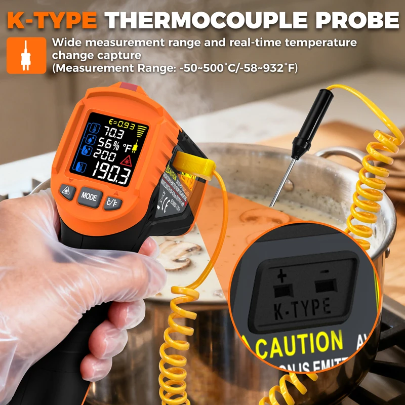-50~800℃ Digital Infrared Ther - đánh giá và giá Industrial Laser Thermometer