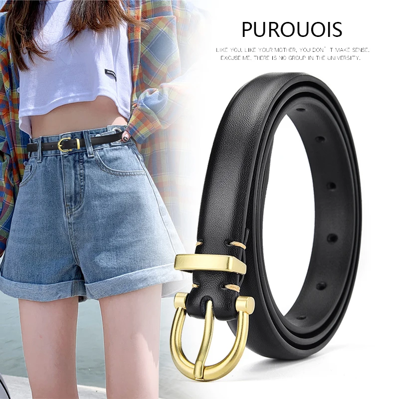 Fashionable Women's Soft Belt Durable Alloy Pin Buckle With Jeans Dress Simple Women's Party Banquet Gift Wholesale Direct Sales
