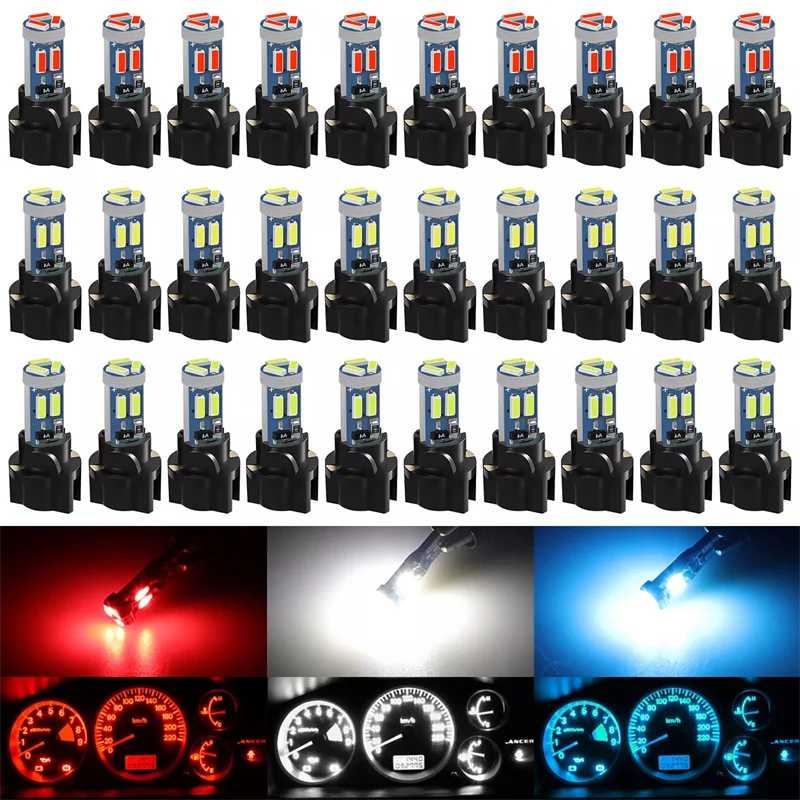 10 stuks super heldere T5 led-lampen 7 SMD instrument speedo gauge cluster 37 73 74 79 17 57 LED-lamp.