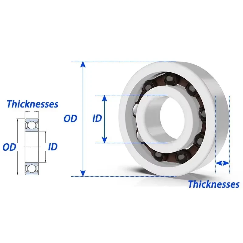 Pom Plastic Bearings Waterproof Insulation Corrosion-resistant Acid And Alkali  623 624 625 627 628 629 6000 6001 6002 6003~6908