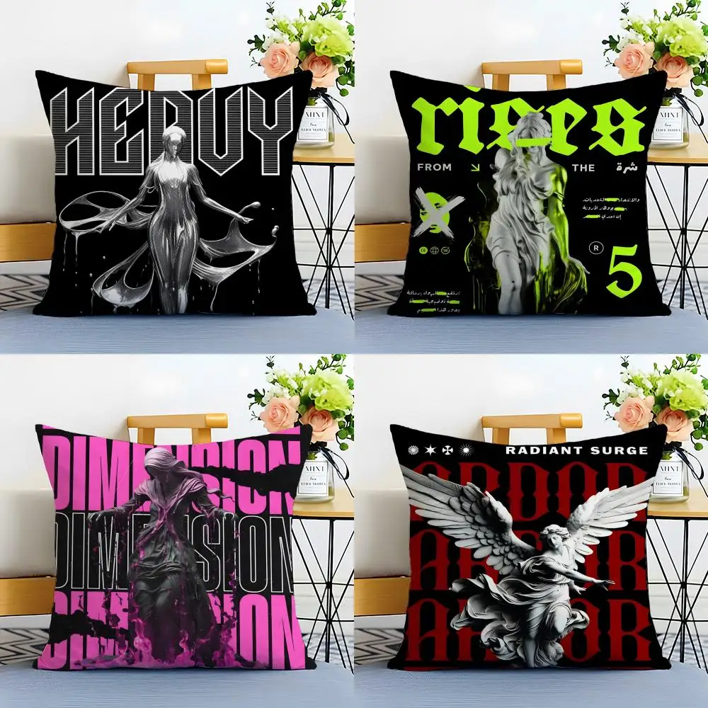Classical Ancient Greek sculpture Cushion Cover Linen Minimalist Soft  for Sofa Bed Home Room Decor
