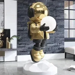 Resin Cartoon Pop Art Sculpture Astronaut 80Cm Statue Wall Deco Sculpture