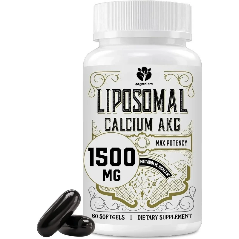 

Липосомальный кальций AKG, 1500 мг — против старения, сотовая энергия, поддержка метаболического вещества, 60 мягких желатиновых капсул