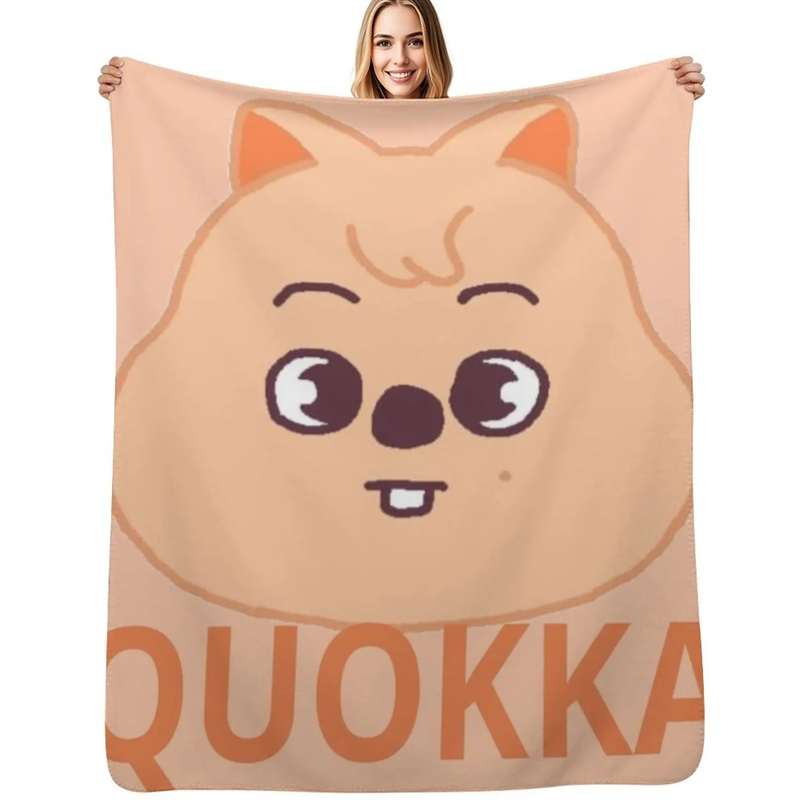 

Han Quokka Throw Blanket anime Multi-Purpose Single Flannel Fabric Blankets