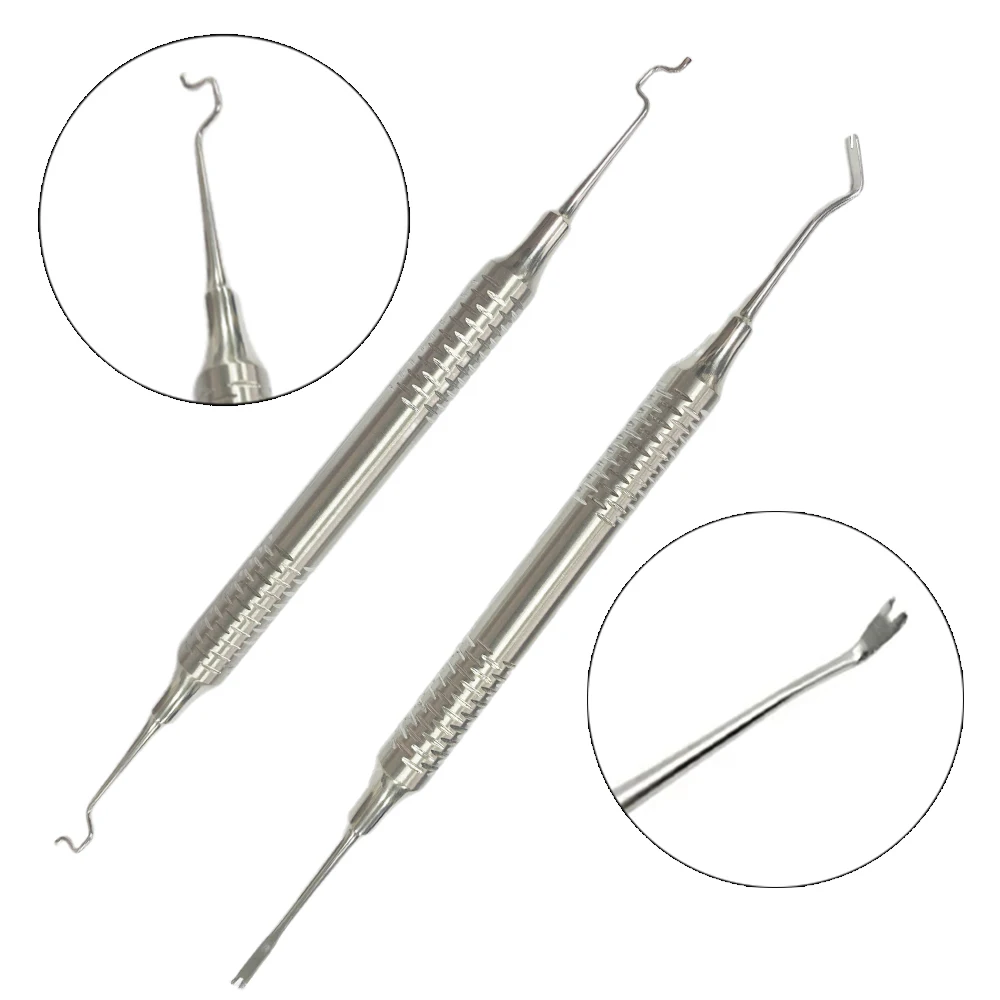 Dental Ended Ligature Director Orthodontic Double Curved with Scaler Fine Narrow Dentist Archwire Placer Instrument Material