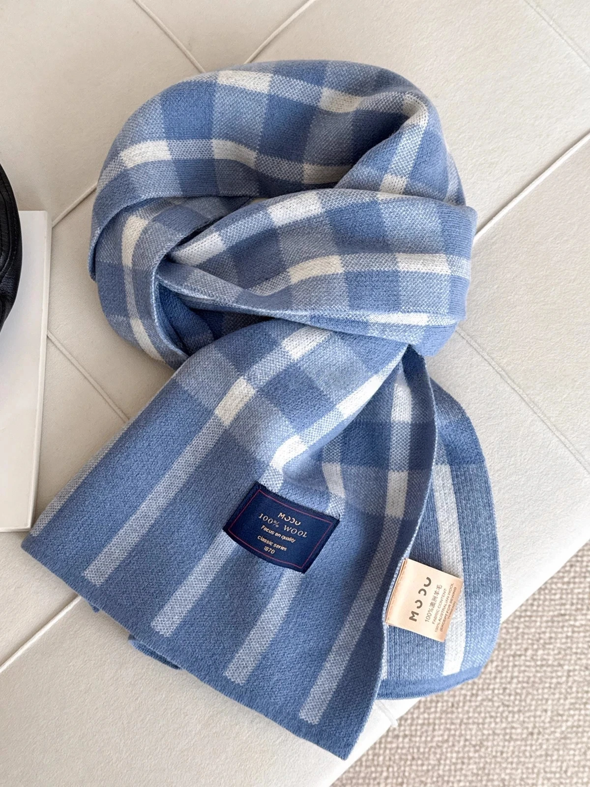 Écharpe rétro à carreaux rouge - Wool Scarf Men avis et prix