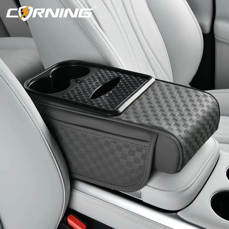 Auto Armlehne Verlängerung Kissen Multifunktionale 7,5 CM Verdicken Höhe Mittelkonsole Box Kissen Ellenbogen Unterstützung Pad Auto Organizer – Detail 9