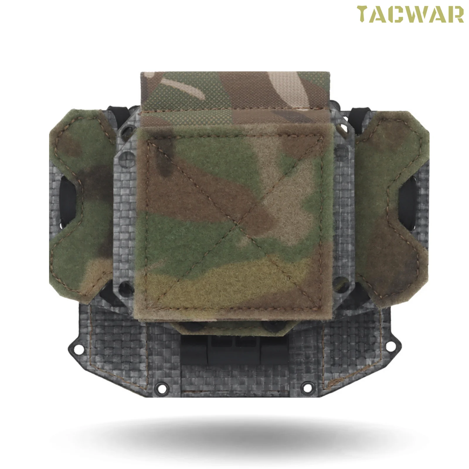 Tactical Concealed Phone Holder with Removable Hook & Loop Panel, Height adjustable Foldable Navigation Board Airsoft