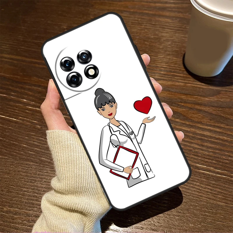 ممرضة الصحة الطبية القلب ل OnePlus 13 12 11 10 9 Pro 10T 12R 13R 13s حافظة ل OnePlus Nord 5 CE 2 3 4 Lite N20 N30 #5