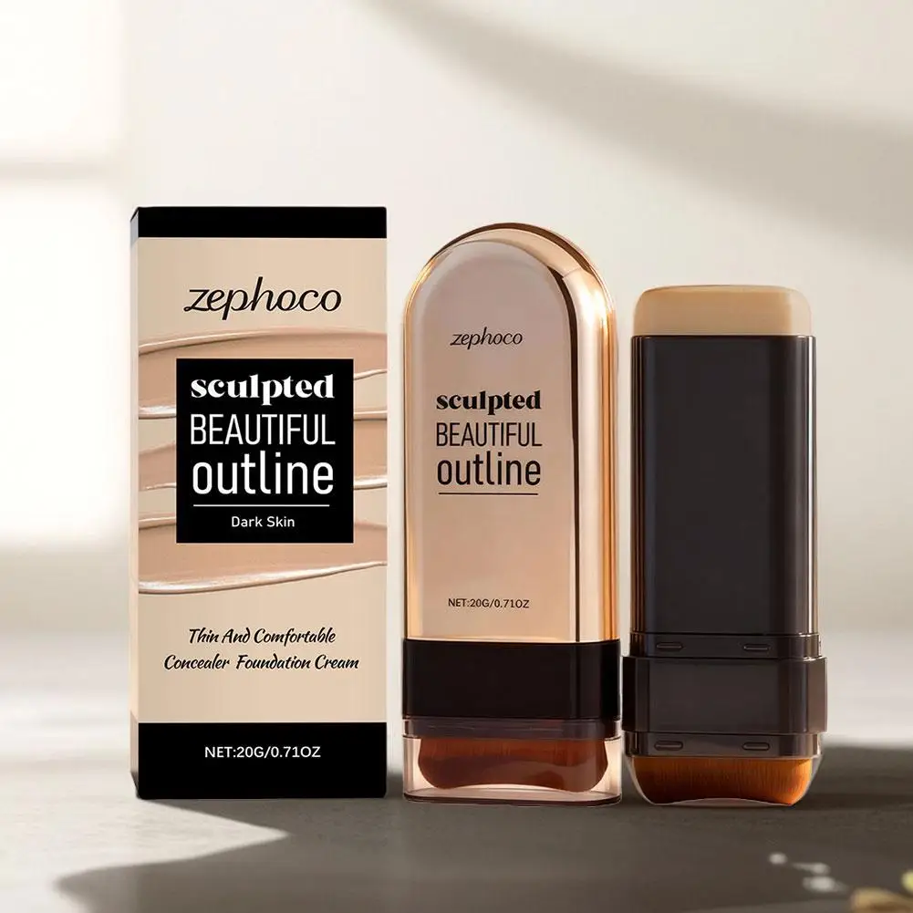 Corrector Humectante de Larga Duración Zephoco en Barra, Cubre Ojeras, Cicatrices de Acné, Cobertura Total, Base de Maquillaje Facial