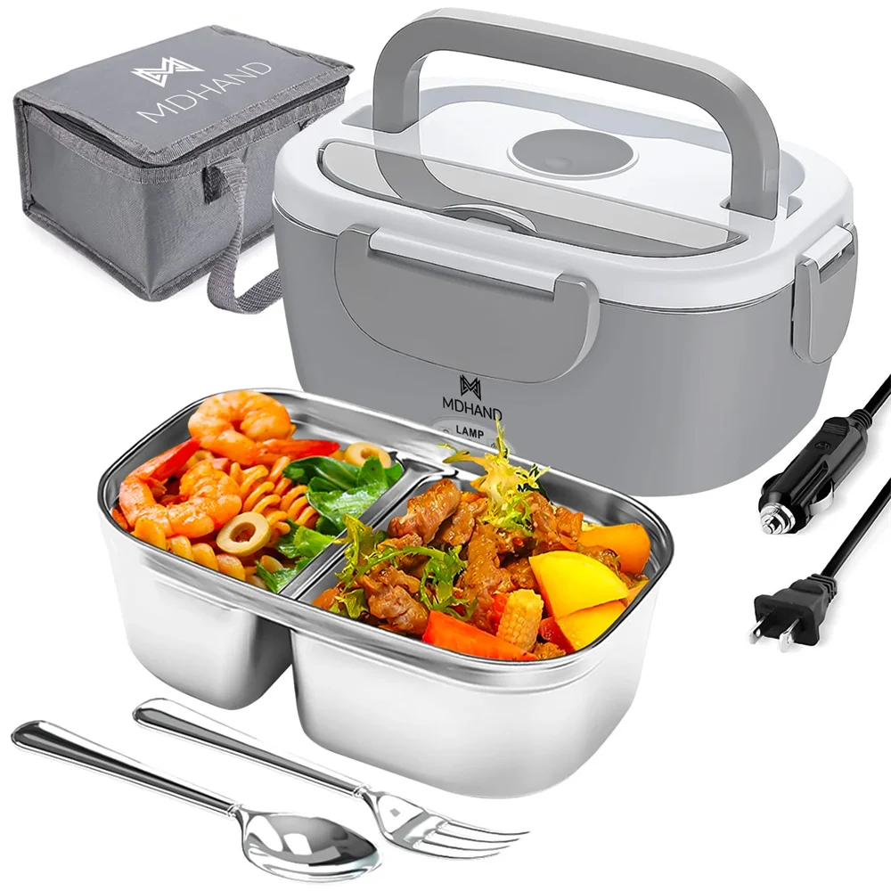 

65W 1.5L Electric Lunch Box Food Warmer Portable Food Heater for Car Or Home - Leak Proof, Lunch Heating Microwave for Truckers