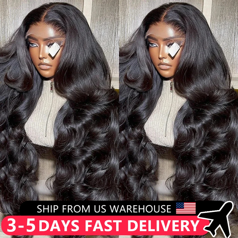 MYLOCKME 13x4 Body Wave Lace Front 100% Human Hair Wig 180% Indian Remy 13x6 Transparent Hd Lace Frontal Wigs For Black Women