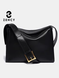 Borsa a tracolla a tracolla a tracolla da donna Zency Borsa a tracolla in morbida pelle di grande capacità Borsa nera di design di lusso Verde 2024 Sac