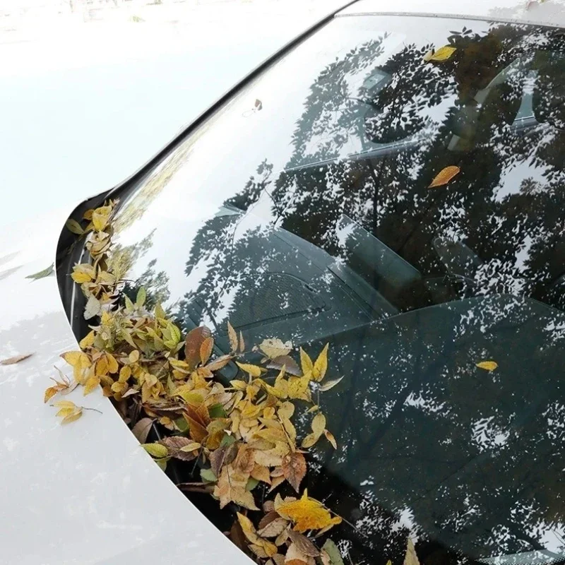 Car Windshield Leaf Guard Cover Rain Gutter Net Wiper Protector Bird Dropping Dust Debris Blocker Covers Outdoor Car Accessory