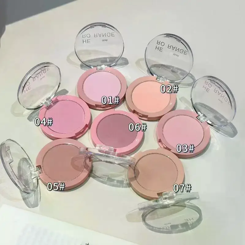 【HERORANGE】 Palette de fards à joues pour le visage, poudre pressée imperméable longue durée, fard à joues mat pour contour des joues, cosmétiques de voyage