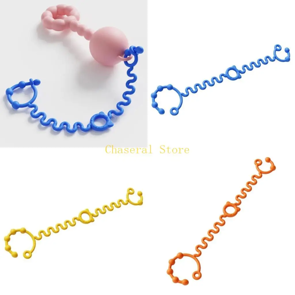 

E7CE пищевой класс для прорезывания зубов, держатель для игрушек, веревка, ремешок для соски для колясок и бутылочек