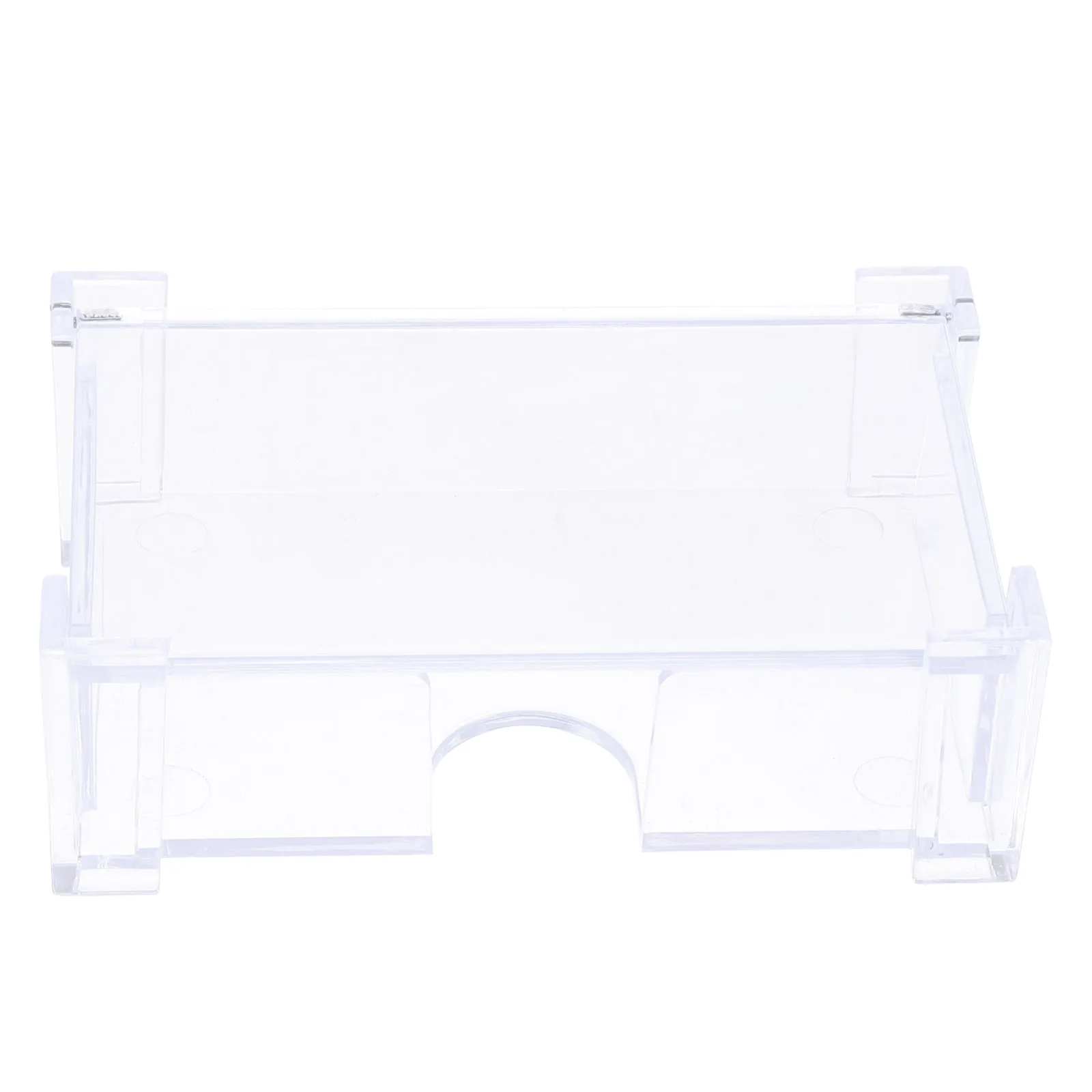 

2pcs Flip Business Card Box Storage Holder Large Capacity Acrylic Transparent Sleek Desktop Organizer Stand Case Office