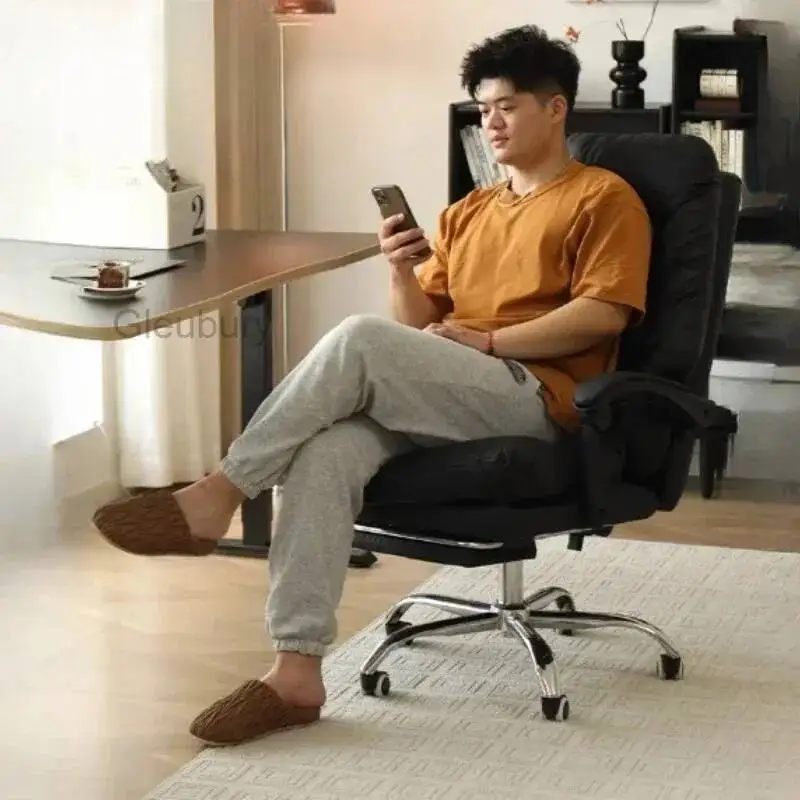 

Эргономичное компьютерное кресло-реклайнер Bureaux для геймеров и руководителей, с поворотным механизмом, регулировкой наклона спинки до 140 градусов, для дома и офиса